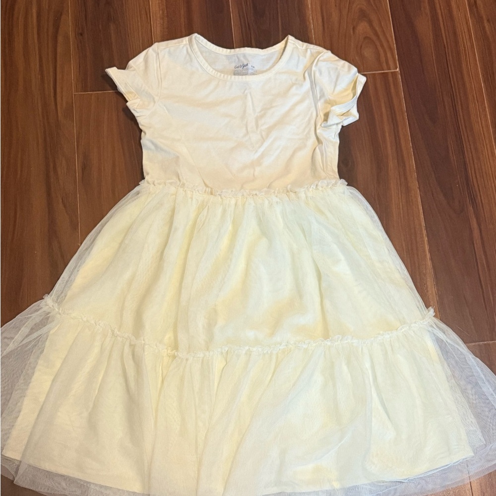 Cat & Jack Cream Kids Casual Dress